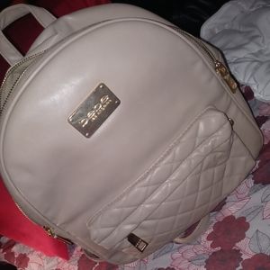 Bebe Cream Backpack Purse